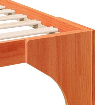 Bodenbettgestell Braun 80 x 200 cm Massivholz Kiefer