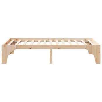 Bodenbettgestell Braun 75 x 190 cm Massivholz Kiefer