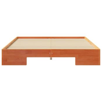 Bodenbettgestell Braun 150 x 200 cm Massivholz Kiefer