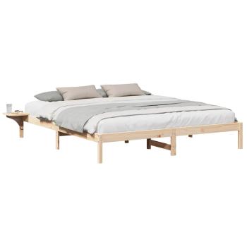 Bettgestell mit Nachttischen Braun 180 x 200 cm Braun