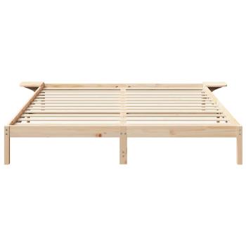 Bettgestell mit Nachttischen Braun 180 x 200 cm Braun