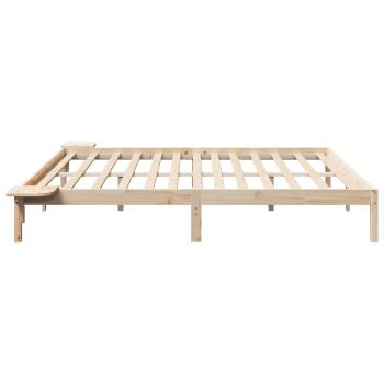 Bettgestell mit Nachttischen Braun 180 x 200 cm Braun