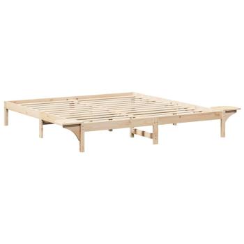 Bettgestell mit Nachttischen Braun 180 x 200 cm Braun