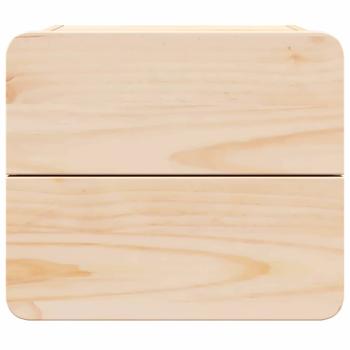 Nachttisch 2 pcs Braun 39 x 34 x 33 cm Kiefer Massivholz