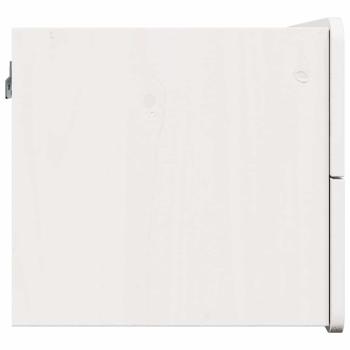 Nachttisch Weiß 39 x 34 x 33 cm Massivholz Kiefer