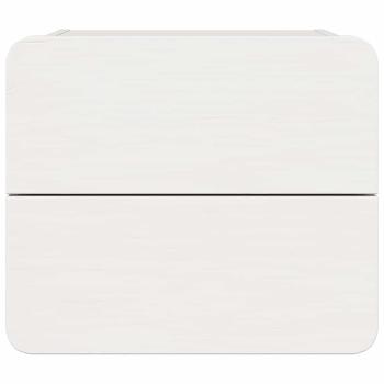 Nachttisch 2 pcs Weiß 39 x 34 x 33 cm Massiv-Fichtenholz