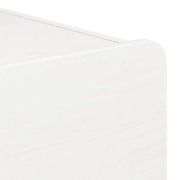 Nachttisch 2 pcs Weiß 39 x 34 x 33 cm Massiv-Fichtenholz