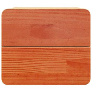 Nachttisch 2 pcs Braun 39 x 34 x 33 cm Kiefer Massivholz