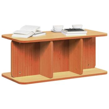 Couchtisch Wachsbraun 80 x 39,5 x 33,5 cm Massivkiefer