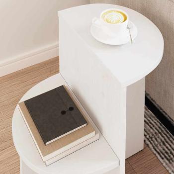 Beistelltisch Weiß 50 x 40 x 50 cm Massivkiefer