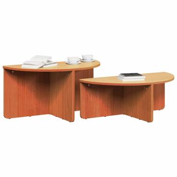 Couchtisch 2 pcs Wachsbraun 79 x 39.5 x 40 cm Massivkiefer