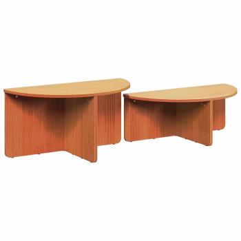 Couchtisch 2 pcs Wachsbraun 79 x 39.5 x 40 cm Massivkiefer