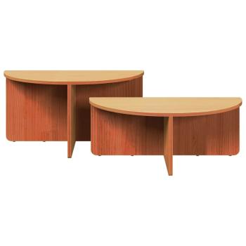 Couchtisch 2 pcs Wachsbraun 79 x 39.5 x 40 cm Massivkiefer