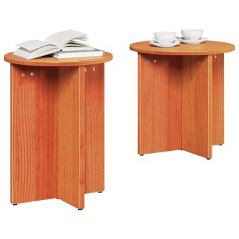 ARDEBO.de - Kaffeetisch Set 2 pcs Braun 41,5 x 41,5 x 41 cm Massivkiefer