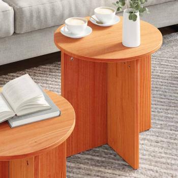 Kaffeetisch Set 2 pcs Braun 41,5 x 41,5 x 41 cm Massivkiefer