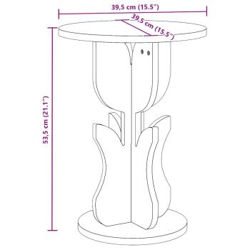 Beistelltisch Weiß 39.5 x 39.5 x 53.5 cm Massivkiefer