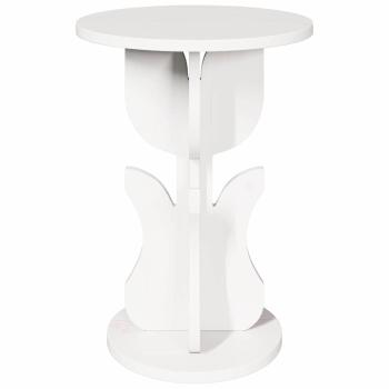 Beistelltisch Weiß 39.5 x 39.5 x 53.5 cm Massivkiefer