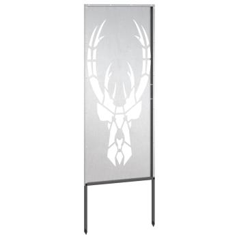 ARDEBO.de - Garten dekoratives Panel Silber 50 x 140 cm Edelstahl