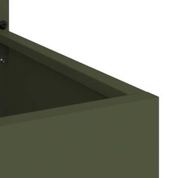 Blumentopf mit dekorativem Paneel Olivgrün 50 x 140 cm