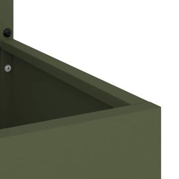 Blumentopf mit dekorativem Paneel Olivgrün 50 x 140 cm