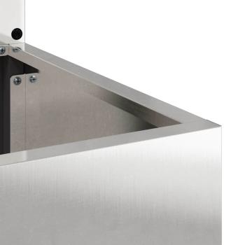 Blumentopf mit dekorativem Paneel Silber 50 x 140 cm Edelstahl