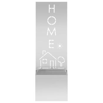 Blumentopf mit dekorativem Paneel Silber 50 x 140 cm