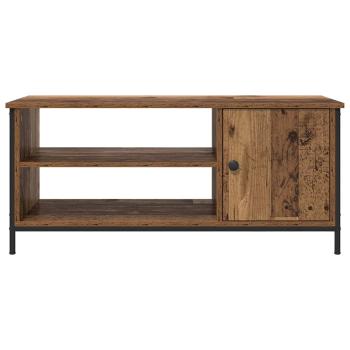 TV-Schränk mit Regal mit Speicher mit Tür Altholz 100 x 40 x 45 cm Holzwerkstoff