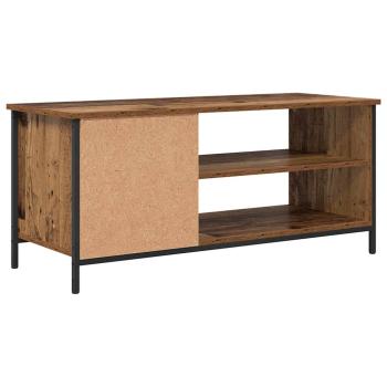 TV-Schränk mit Regal mit Speicher mit Tür Altholz 100 x 40 x 45 cm Holzwerkstoff
