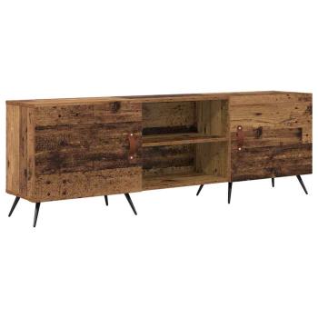 TV-Schränk mit Regal mit Speicher mit Tür Altholz 150 x 30 x 50 cm Holzwerkstoff