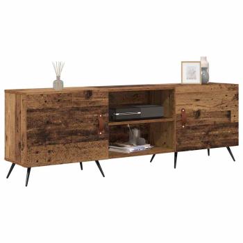 TV-Schränk mit Regal mit Speicher mit Tür Altholz 150 x 30 x 50 cm Holzwerkstoff