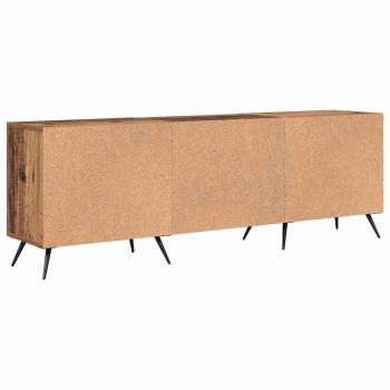 TV-Schränk mit Regal mit Speicher mit Tür Altholz 150 x 30 x 50 cm Holzwerkstoff