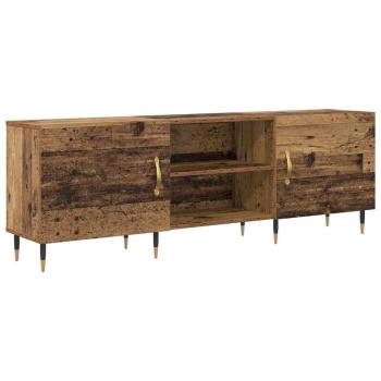 TV-Schränk mit Regal mit Speicher mit Tür Altholz 150 x 30 x 50 cm Holzwerkstoff