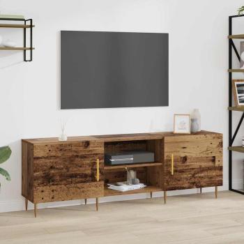 ARDEBO.de - TV-Schränk mit Regal mit Speicher mit Tür Altholz 150 x 30 x 50 cm Holzwerkstoff