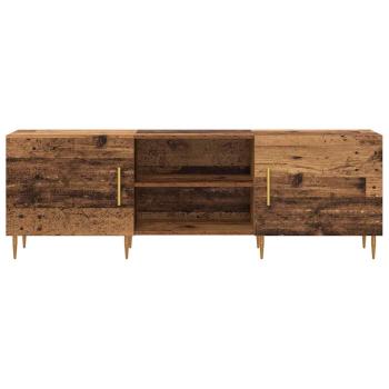 TV-Schränk mit Regal mit Speicher mit Tür Altholz 150 x 30 x 50 cm Holzwerkstoff