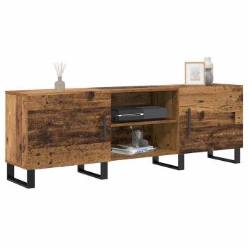 TV-Schränk mit Regal mit Speicher mit Tür 150 x 30 x 50 cm Holzwerkstoff