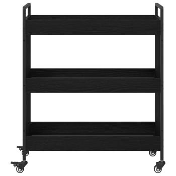 Küchentrolley Schwarze Eiche 70 x 30 x 82 cm Holzwerkstoff