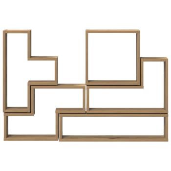 Wandwürfel Eiche handwerklich 96 x 12 x 64 cm Holzwerkstoff