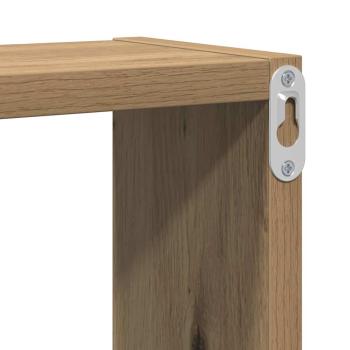 Wandwürfel Eiche handwerklich 96 x 12 x 64 cm Holzwerkstoff