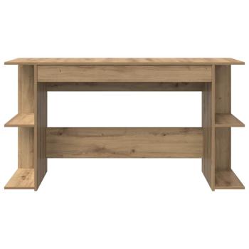Schreibtisch Eiche handwerklich 140 x 50 x 75 cm Holzwerkstoff