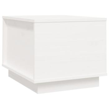 ARDEBO.de - Couchtisch Weiß 40x50x35 cm Massivholz Kiefer