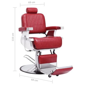 Friseurstuhl Rot 68x69x116 cm Kunstleder