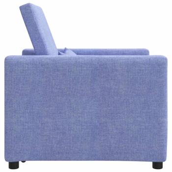 3-in-1 Einzelsofa-Bett umwandelbar Jeans Blau Stoff