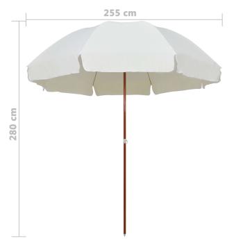 Sonnenschirm mit Stahl-Mast 300 cm Sandweiß