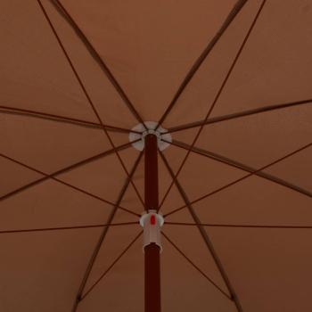 Sonnenschirm mit Stahl-Mast 300 cm Taupe