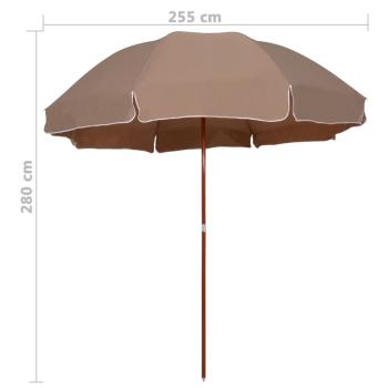 Sonnenschirm mit Stahl-Mast 300 cm Taupe