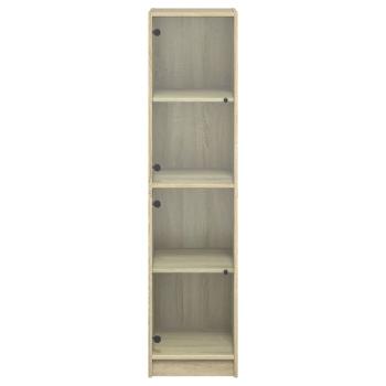 Highboard mit Glastüren Sonoma-Eiche 35x37x142 cm