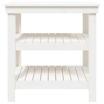 Werkbank Weiß 78,5x50x80 cm Massivholz Kiefer