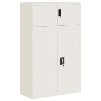 Aktenschrank Weiß 90x40x145 cm Stahl