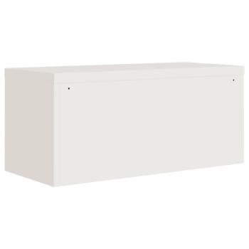 Aktenschrank Weiß 90x40x145 cm Stahl