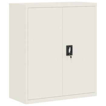 Aktenschrank Weiß 90x40x145 cm Stahl